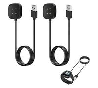 Lot de 2 Chargeur Compatible avec Fitbit Versa 3/Versa 4/Sense/Sense 2, Magnétique Chargeur, Câble de Chargement USB, Station de Charge Magnétique, Connexion Sécurisée, Rapide,100 cm