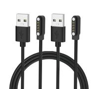 Lot de 2 Chargeur Magnétique pour Plaud Note Pro & Note Enregistreur Vocal IA, 4-Pin (pas de 7,62 mm) - USB-A de 60 cm Câble de Recharge Compatible avec Plaud Note Pro Enregistreur Vocal IA