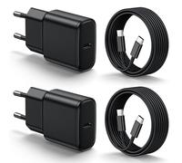 Lot de 2 Chargeur Rapide pour Samsung 25W Chargeur USB C Charge Rapide pour Samsung Galaxy S24/S23/S22/S21 Ultra/S20/Note 20/10/9/8/A73/A53/A52/S10/,Adaptateur Type C Mural Alimentation Prise KRSEUB