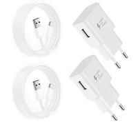 (Lot de 2) Chargeur Rapide USB C avec 1,5m Câble Compatible avec Samsung Galaxy S22, S21, S20, S10, S9, S8 Plus, A05s, A04s, A17, A16, A15, A37, A36, A57, A56, AFC USB Chargeur Telephone Secteur