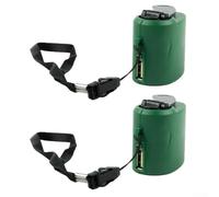 Lot de 2 chargeurs à manivelle USB - Chargeur manuel pour téléphone dynamo - Compatible avec les appareils USB - Vert