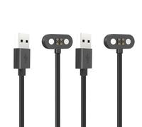 Lot de 2 chargeurs compatibles avec les casques GEUYNAY S18 / mojawa Run Plus/Bxswtu X7 / Atopskins X7 / H2O Audio TRI PRO à conduction osseuse, cordon magnétique de rechange de 0,6 m