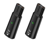 Lot de 2 chargeurs de rasoir de type C de type C compatibles avec Philips One Blade QP2724 QP2824 S3145 X3001 X3053 S7887 S5887 MG5910 MG7910 MG7950 MG9510 3000 X, USB-C Converter Charger adaptateur
