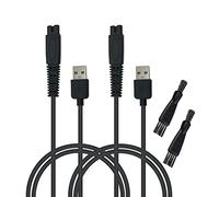 Lot de 2 chargeurs de rechange pour rasoir Pitbull/Palm/Silver, MicroTouch Solo Rasoir - Cordon d'alimentation USB et brosse de nettoyage