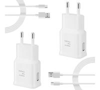 Lot de 2 chargeurs de téléphone Android 15 W USB C adaptatif avec câble de 1,2 m pour Samsung Galaxy S24/S23/S23 Ultra/S22/S21/S20/S20+/S10/S10+/S10e/S9/S9+/S8/S8Plus/Edge/Active/Note 8/9/10/20