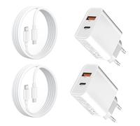 Lot de 2 chargeurs et câbles de charge USB C 45 W pour Samsung S25 Ultra/S25 Edge/S24 FE/S23 Plus/S22 S21 Galaxy A56 5G/A16 A17 A57 A26 A36 A25 A55 A35 A54 A53 /Z Fold 6 7/Z Film. p téléphone portable