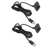 Lot de 2 chargeurs pour manette Xbox 360, câble de charge USB compatible avec les manettes de jeu sans fil Microsoft Xbox 360 Slim, 1,8 m