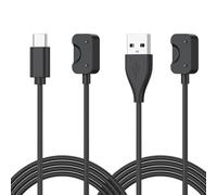 Lot de 2 Chargeurs pour Samsung Galaxy Fit 3 - Câbles de Remplacement Magnétiques USB-A et USB-C (100 cm/3,3ft) pour Samsung Fit3 Accessoires