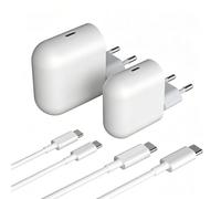 Lot de 2 chargeurs rapides USB-C PD 3.0 PPS - 45 W - Avec câble de type C de 2 m - Pour Google Pixel 10 Pro, 9 Pro XL, 8 Pro, 7 Pro Pixel 7 7a 6a Pro 5 5a 4 4a 4XL 3a - Prise d'alimentation UE