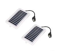 Lot de 2 chargeurs solaires portables 2 W 5 V avec sortie USB, panneau solaire en ABS pour voyage, camping et randonnée
