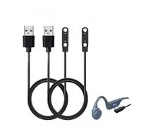 Lot de 2 chargeurs universels magnétiques à 2 broches pour casque Raycon à conduction osseuse, câble de charge de rechange USB-A de 60 cm, compatible avec tous les appareils portables intelligents à 2