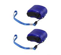 Lot de 2 chargeurs USB à manivelle générateur dynamo manuel portable pour téléphone portable pour camping, randonnée, voyage (bleu)
