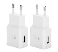 Lot de 2 Chargeurs USB Adaptateur de Prise de Courant de Remplacement Chargeur Rapide d'origine pour Samsung Galaxy S8 S8 Plus S9 S9 Plus S10 S10 Plus S10e 5G S4 S6 S7 S7 Plus A50 A51 A30 A20 Z Flip3