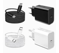 Lot de 2 chargeurs USB C 45 W pour Samsung Galaxy S26 Ultra/S25 Plus/S25 Ultra/S23 FE/A17 A56 5G A57 A55 A54 A53 A36 A26 A35 A25 A16 5G/S22 S21 S20 Note 20 EP-T45. 10 blocs d'alimentation chargeur