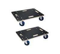 Lot de 2 Chariots à Roulettes, 40x60 cm, Jusqu'à 800 kg, 4 Roues Pivotantes en