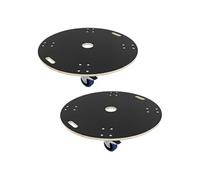 Lot de 2 Chariots de Transport Rondes Ø87cm x14,5 cm avec Plaque Sérigraphiée,