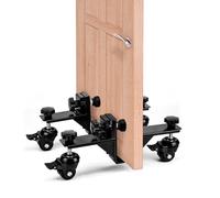 Lot de 2 chariots élévateurs de porte robustes - Chariot de porte réglable avec roues, aide à l'installation de porte pour dalle pré-suspendue de 2,5 cm à 6,5 cm et portes avant pour un usage