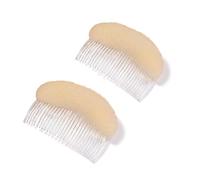 Lot de 2 charmants peignes à cheveux Bump It Up pour coiffer les ruches - Accessoires de coiffure pour femmes et filles (beige)