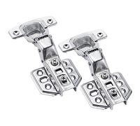 Lot de 2 Charnière Invisible Avec amortisseur pour Portes de Meuble, Charnières en Acier Inox pour Placards