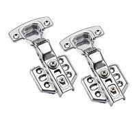 Lot de 2 Charnière Invisible Avec amortisseur pour Portes de Meuble, Charnières en Acier Inox pour Placards