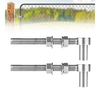 Lot de 2 Charniere Porte Lourde Acier Inoxydable 304 Gond Portail Charniere Inox Adaptées Aux Portails Métalliques de Ferme et Portails de Pâturage et Portail de Clôture à Double Colonne(M16X200mm)