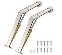 Lot de 2 charnières à gaz pour clapet, 200 N/PC, couvercle avec vis, charnières à fermeture amortie, support pour clapets, tatami, armoire, boîte à jouets, porte de cuisine, armoire
