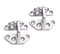 Lot de 2 charnières à longue portée approuvées par les marins fabriquées en acier inoxydable 316 pour bateaux, yachts, camping-cars, portes et ponts (71 x 66 mm)
