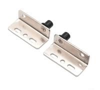Lot de 2 charnières à pivot dissimulées, charnières robustes pour portes et armoires en bois, charnières de porte finition argentée avec couvercle en plastique, 40 x 18 mm