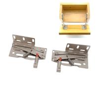 Lot de 2 Charnières à Ressort à Ciseaux, Charnières à Ciseaux à 45 Degrés, Charnières de Plateau, Charnière à Ressort pour Cuisine, Salle de Bain, Tiroir, Armoire, Organisateur, Charnière à Ciseaux Po
