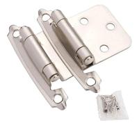 Lot de 2 charnières à ressort à fermeture automatique for meubles, portes et fenêtres - Charnières affleurantes à fermeture douce et invisibles(Silver)