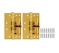 Lot de 2 charnières à ressort d'alignement pratiques de 10,2 cm pour fermeture automatique de porte avec positionnement à 90 degrés dans une finition élégante