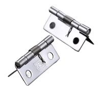 Lot de 2 charnières à ressort en acier inoxydable à fermeture automatique for portes d'armoires et de boîtes à bijoux - Charnières à ressort automatiques(38mm)