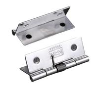 Lot de 2 charnières à ressort en acier inoxydable à fermeture automatique for portes d'armoires et de boîtes à bijoux - Charnières à ressort automatiques(50mm)