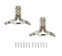 Lot de 2 charnières à ressort en alliage de zinc Concealable Quadrant Charnière pliante à 90 degrés pour bijoux, vin, boîte en bois (argent)