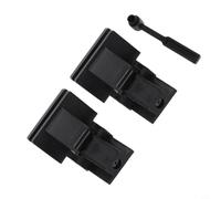Lot de 2 charnières anti-poussière pour tourne-disque TN200 TN300 TN400 - Couvercle phonographe pour entretien de plateau en vinyle Noir