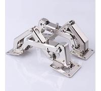 Lot de 2 charnières cachées à 175 degrés, charnières d'armoire sans cadre, montage réglable hydrauliquement, fermeture douce, couverture complète (charnière à 170 degrés)