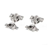 Lot de 2 charnières d'armoire dissimulées pour portes à ouverture intérieure, charnière à ressort réglable 3D avec amortissement hydraulique silencieux, acier laminé à froid, argent, 100 x 60 x 50 mm
