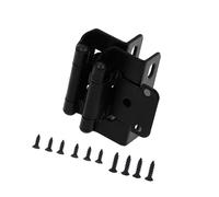 Lot de 2 charnières d'armoire en acier antique pour porte de cuisine, fermeture partielle de 1/2 pouces, superpositions de demi-dissimulation, charnières d'armoire de fermeture