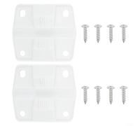 Lot de 2 charnières de coffre à glace compatibles avec les refroidisseurs Coleman - Pièces de rechange en plastique blanc pour modèles 5293 5298 6200 6250