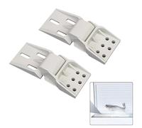 Lot de 2 charnières de coffre pliables en plastique avec six trous, ouverture réglable de 95 à 110 degrés, pour porte de rechange durable, compatible avec divers petits F