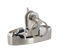 Lot de 2 charnières de couvercle pivotant en acier inoxydable 316 pour Bimini Top, montage latéral avec joints en caoutchouc et vis, résistant à la corrosion pour bateaux et yachts, argent (C)