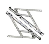Lot de 2 charnières de fenêtre à battant, 30,5 cm en acier inoxydable, vitrage à friction dissimulées pour fenêtres suspendues par le haut