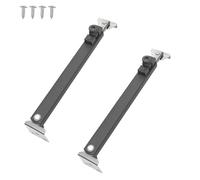 Lot de 2 charnières de fenêtre télescopiques avec vis, entretoises de fenêtre à battant, entrebâilleur de sécurité pour caravanes et maisons - Gris