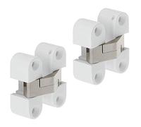 Lot de 2 charnières de meuble à visser pour épaisseur de bois à partir de 16 mm - Modèle H4588 - Angle d'ouverture 180°, par GedoTec®