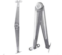 Lot de 2 charnières de meubles en métal pour placard et bureau tombant, charnière de support de couvercle avec design pliable, support de porte droite, quincaillerie d'armoire en fer, 26 cm de long