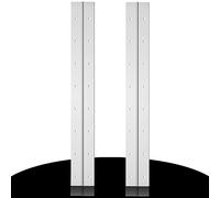 Lot de 2 charnières de piano robustes, 45,7 cm de long x 6,3 cm de large, charnières de piano argentées, 0,2 cm d'épaisseur en acier inoxydable continu et charnières de piano pour meubles en bois,