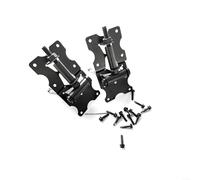 Lot de 2 charnières de portail à fermeture automatique - Tension à ressort réglable en acier pour clôtures en bois et vinyle, noir