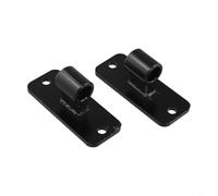 Lot de 2 charnières de portail en fer galvanisé, trou à œillet de 58 mm, finition noire antirouille, avec trous pré-percés pour clôtures, portes de grange et entrées d'abri de jardin