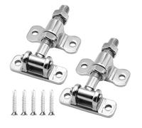 Lot de 2 charnières de portail réglables M16 × 105 mm, charnières de portail robustes avec 5 vis M4, 8 vis, pour portails de ferme/pâturage/jardin, cour, clôture d'abri de jardin