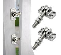 Lot de 2 charnières de portail réglables M16 en acier inoxydable - Charge maximale : 200 kg - Pour portail de jardin, de cour, de clôture - M16 - 112 mm